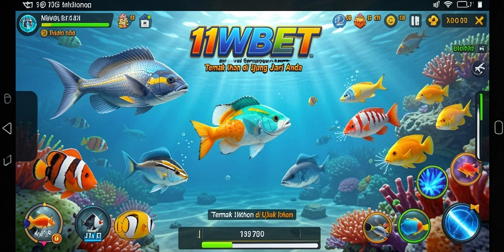 Gameplay menembak ikan yang seru di 11WBET.