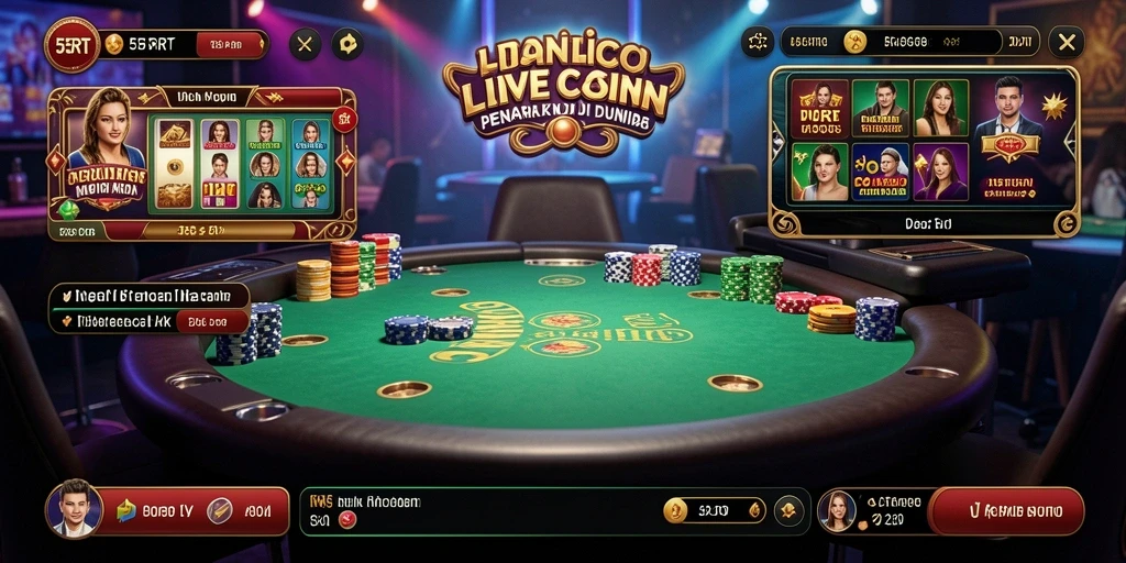 Tampilan menarik dari gameplay Live Casino 55RT dengan dealer langsung.