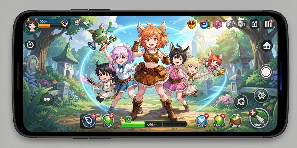Gameplay menarik dengan karakter anime yang ikonik.