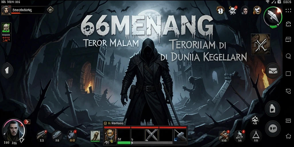 Gameplay mencekam di dunia kegelapan dalam 66MENANG.