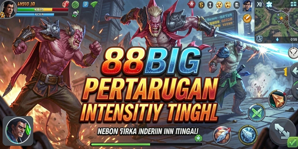 Tampilan gameplay seru dari 88BIG dengan karakter bertarung.