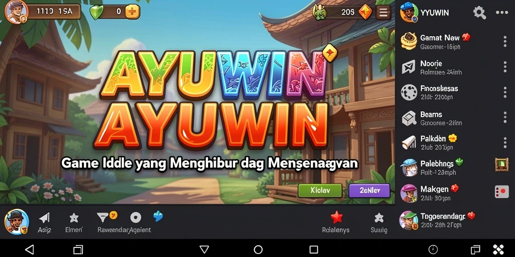 Screenshot AYUWIN yang menampilkan aksi gameplay Idle yang seru.
