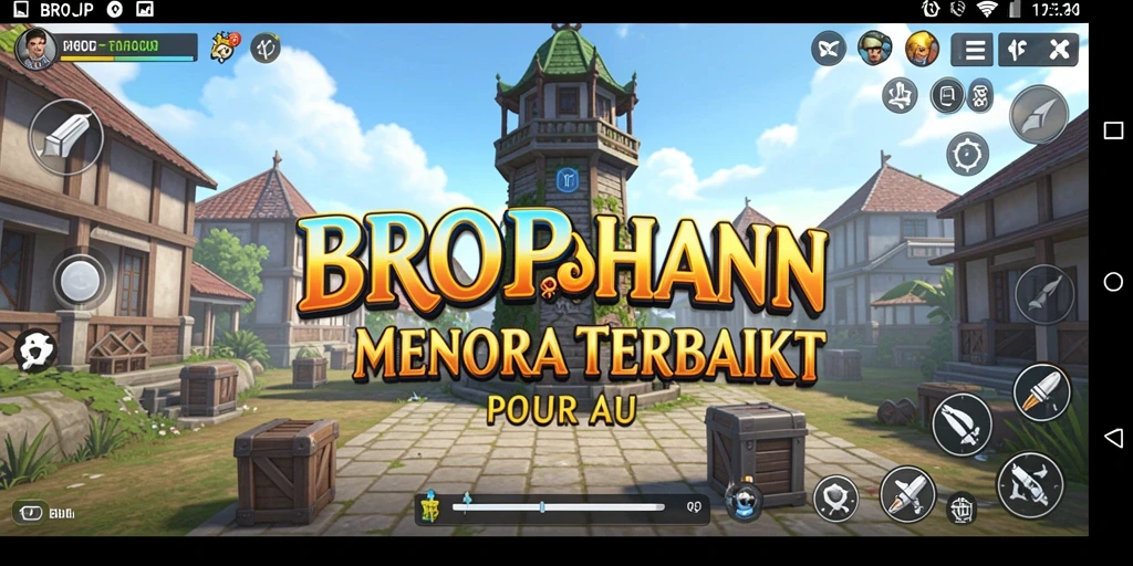 Gameplay menarik dari BROJP menunjukkan menara yang melawan musuh.