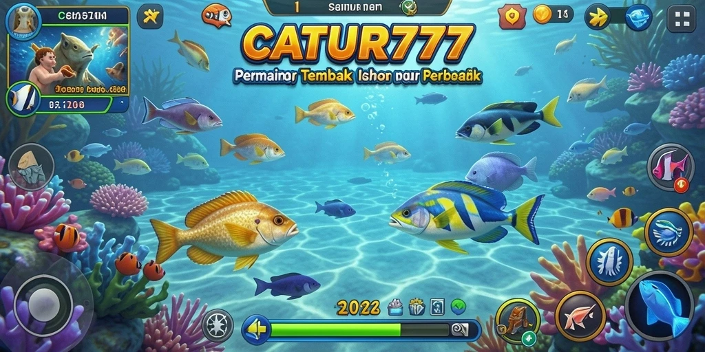 Screenshot menunjukkan aksi seru dalam permainan Tembak Ikan.