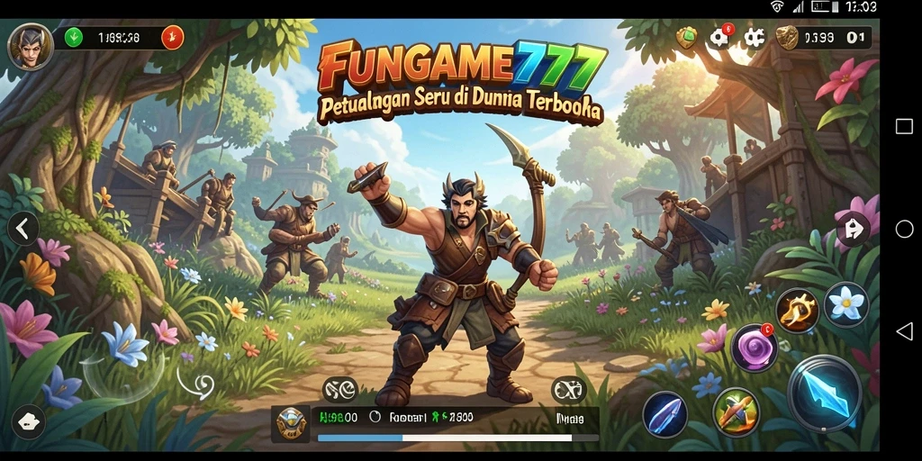 Screenshot gameplay FUNGame777 menampilkan aksi seru di dunia terbuka.