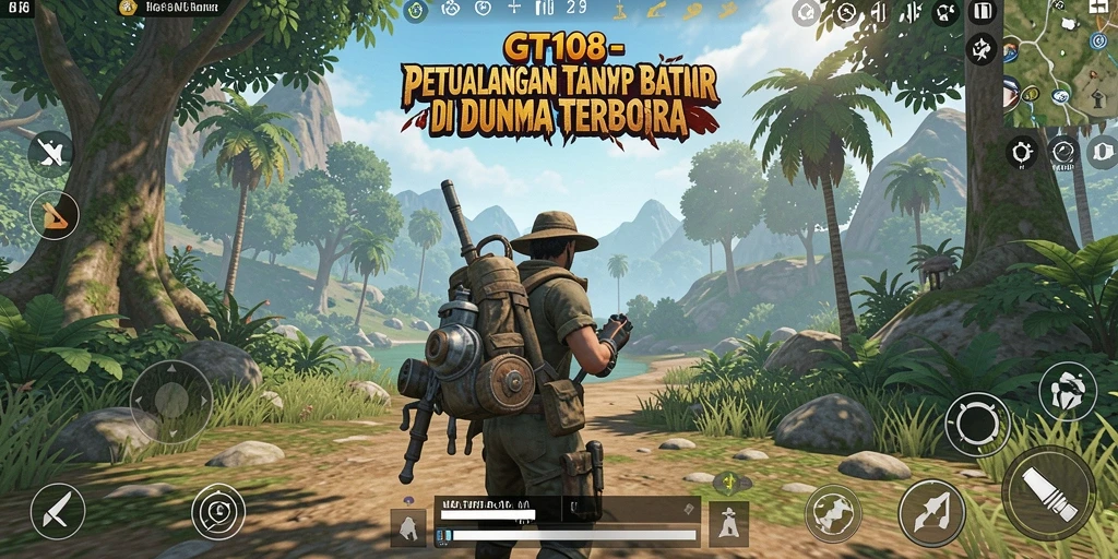 Tampilan gameplay GT108 yang menakjubkan di dunia terbuka.
