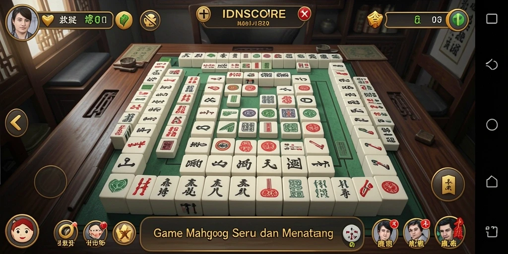 Screenshot gameplay menampilkan tantangan Mahjong yang seru dan mendebarkan.
