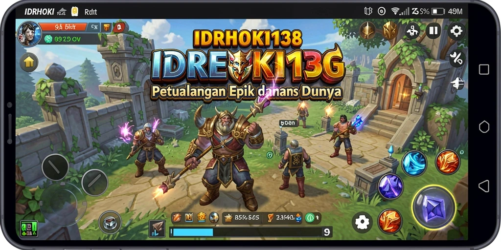 Tampilan aksi mendebarkan dalam game RPG IDRHOKI138.