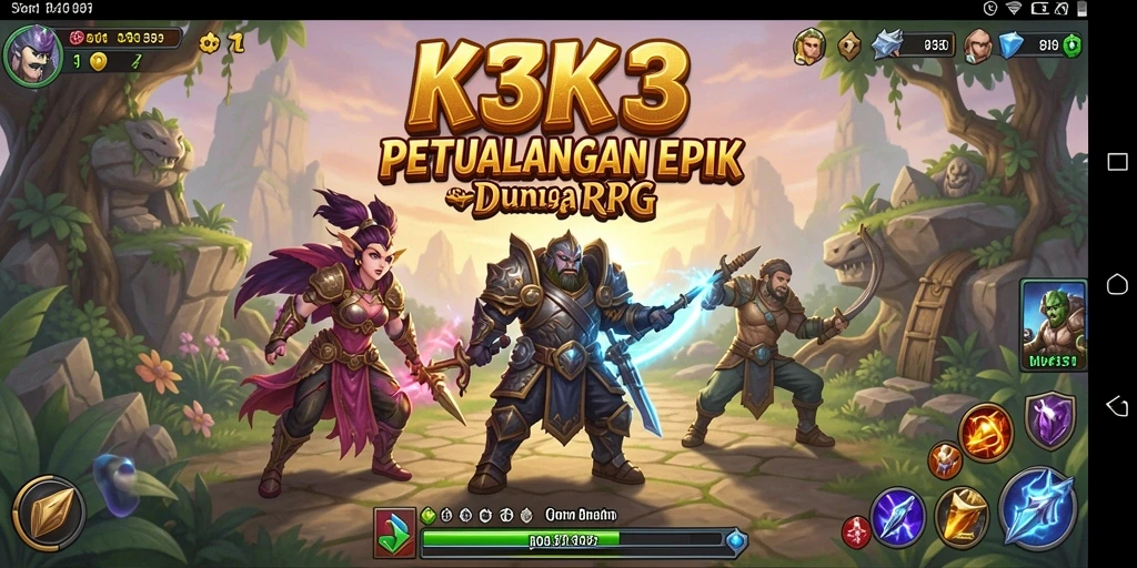 Tampilan gameplay RPG K3K3 yang memukau dan mengasyikkan.