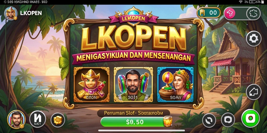 Gameplay menarik LKOPEN di mesin slot yang penuh warna.