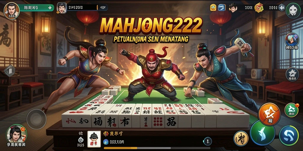 Screenshot gameplay <strong>MAHJONG222</strong> menampilkan aksi seru di berbagai arena.