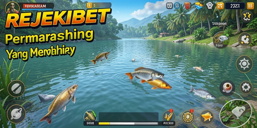 Tangkapan ikan yang besar dan indah dalam gameplay REJEKIBET.
