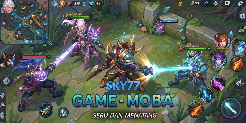 Gameplay seru dengan strategi tim di SKY77.
