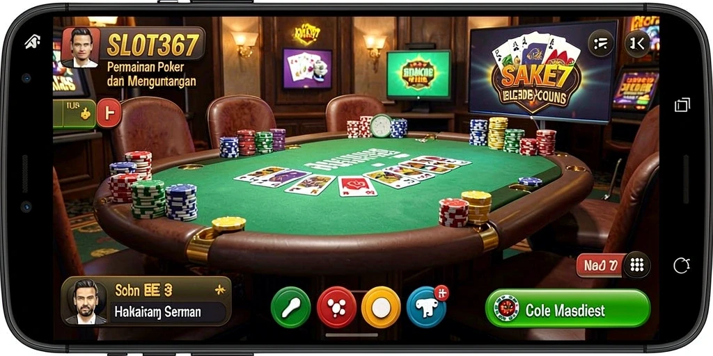 Tampilan screenshot gameplay Poker SLOT367 dengan suasana seru.