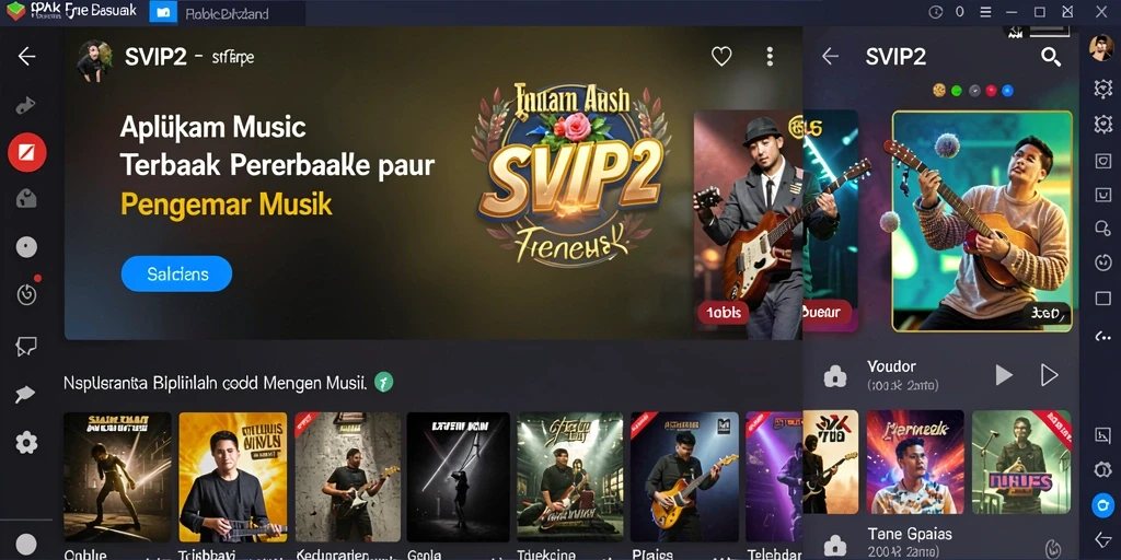 Screenshot gameplay SVIP2 yang menunjukkan momen seru permainan musik.