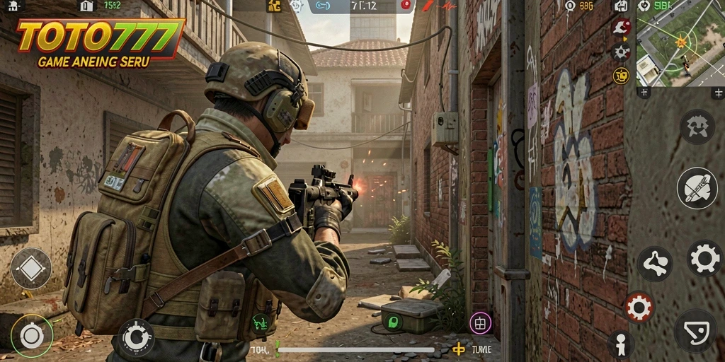 Tampilan penuh aksi dari gameplay intens di TOTO777.