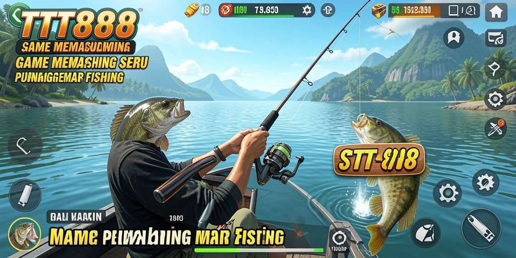 Screenshot gameplay TTT888 menunjukkan pengalaman memancing yang realistis dan mengasyikkan.
