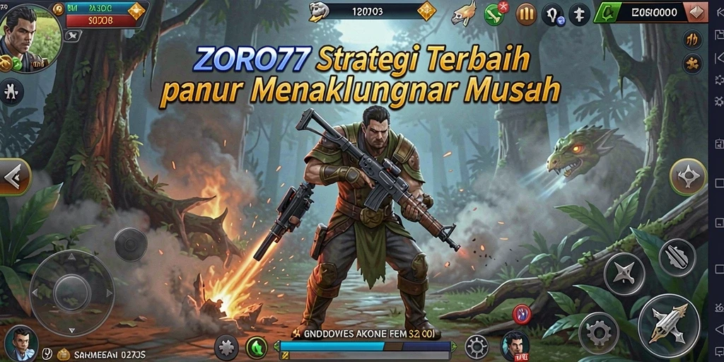 Menampilkan momen seru dari gameplay strategi ZORO77.